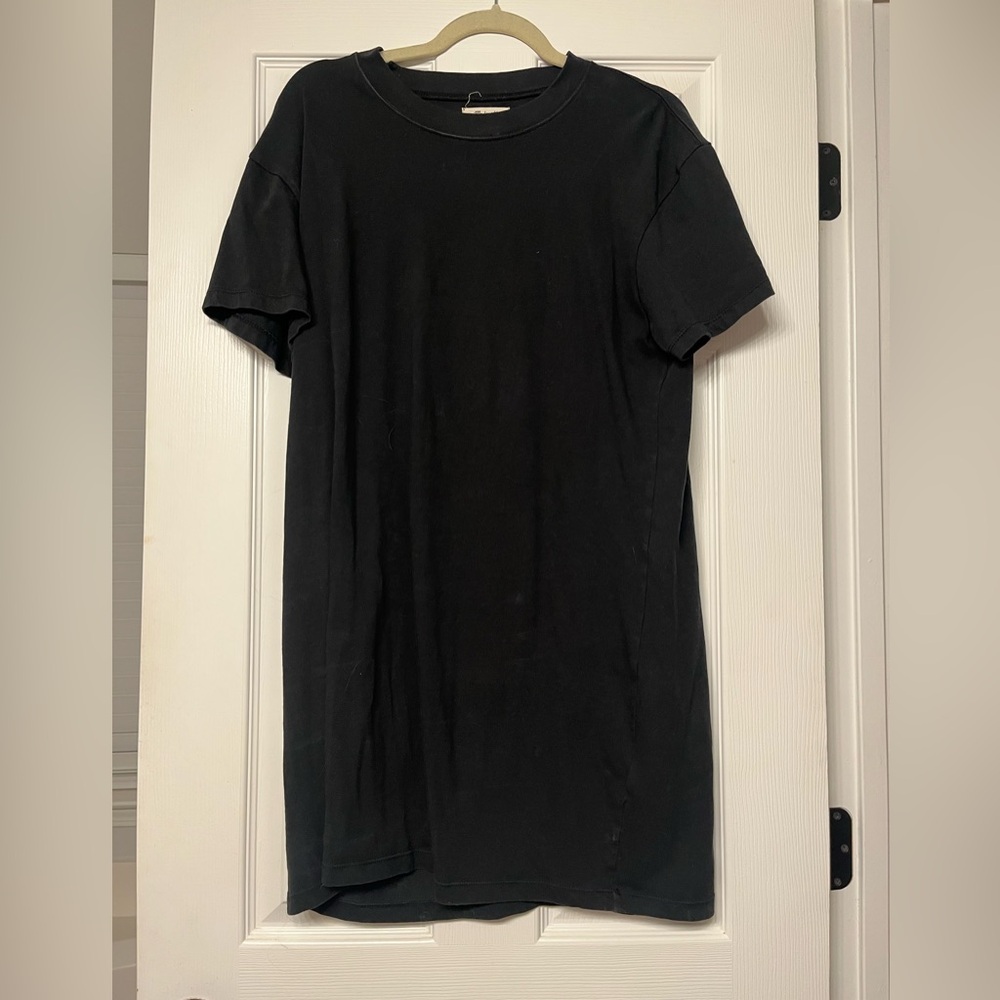 Madewell black Crew Neck tshirt dress